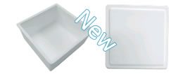 Square dish and fitting lid