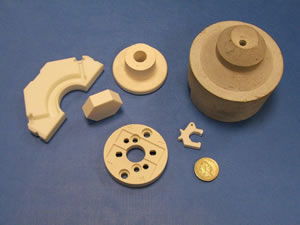 Machined ceramics and parts