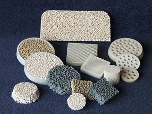 Ceramic filtration using honeycomb ceramics