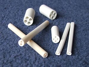 Ceramic tubes, ceramic electrical insulators and electrical ceramics