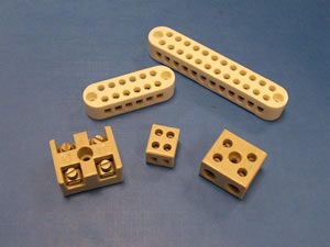 Ceramic electrical connector blocks